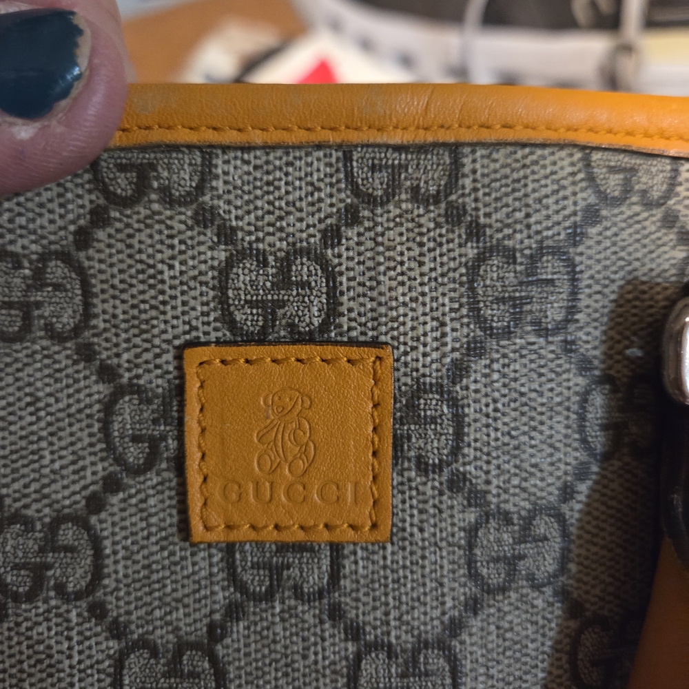 Gucci Beige and Orange Tote Bag - Picture 8 of 10